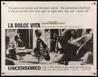 6g652 LA DOLCE VITA 1/2sh R66 Federico Fellini, Marcello Mastroianni, sexy Anita Ekberg!