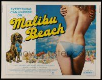 6g687 MALIBU BEACH 1/2sh '78 great image of sexy topless girl in bikini on famed California beach!