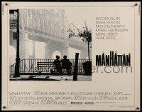 6g690 MANHATTAN style B 1/2sh '79 classic image of Woody Allen & Diane Keaton by bridge!