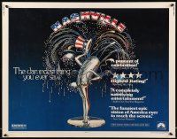 6g709 NASHVILLE 1/2sh '75 Robert Altman, cool patriotic sexy microphone artwork!