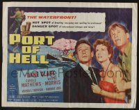 6g779 PORT OF HELL style A 1/2sh '54 art of Communist ship with exploding atom bombs!