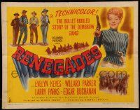 6g808 RENEGADES 1/2sh '46 Evelyn Keyes with her gun in her hands, the bullet-riddled story!