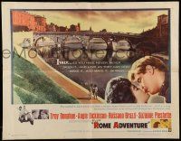 6g835 ROME ADVENTURE 1/2sh '62 Troy Donahue & Angie Dickinson in romantic close up in Italy!