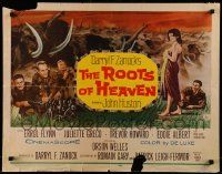 6g837 ROOTS OF HEAVEN 1/2sh '58 directed by John Huston, Errol Flynn & sexy Julie Greco in Africa!