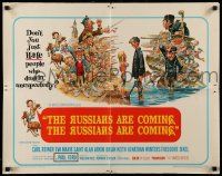 6g844 RUSSIANS ARE COMING 1/2sh '66 Carl Reiner, great Jack Davis art of Russians vs Americans!