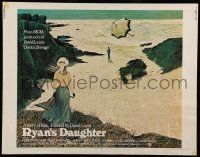 6g846 RYAN'S DAUGHTER 1/2sh '70 David Lean, art of Sarah Miles, Robert Mitchum & Jones!