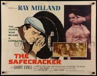 6g847 SAFECRACKER style A 1/2sh '58 artwork of master thief Ray Milland, who became a commando!