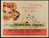 6g880 SOLID GOLD CADILLAC style B 1/2sh '56 Hirschfeld art of Judy Holliday & Paul Douglas in car!