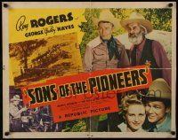 6g883 SONS OF THE PIONEERS style B 1/2sh '42 Roy Rogers, Gabby Hayes, Maris Wrixon!