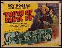 6g885 SOUTH OF SANTA FE style A 1/2sh '42 art of Roy Rogers, Gabby & Linda Hayes in New Mexico!