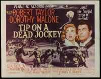 6g943 TIP ON A DEAD JOCKEY style A 1/2sh '57 Robert Taylor & Malone caught up in horse race crime!