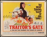 6g958 TRAITOR'S GATE 1/2sh '66 Klaus Kinski, Gary Raymond, Edgar Wallace, action art!