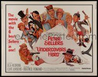 6g976 UNDERCOVERS HERO 1/2sh '75 Peter Sellers in 6 roles, great wacky artwork!