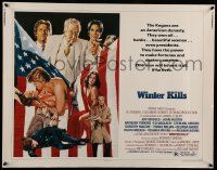 6g993 WINTER KILLS 1/2sh '79 Jeff Bridges, John Huston, John Solie art!