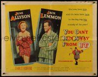 6g997 YOU CAN'T RUN AWAY FROM IT style B 1/2sh '56 Lemmon & Allyson in It Happened One Night remake
