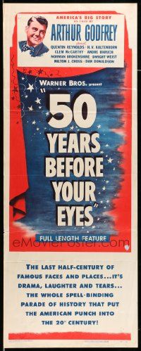 6g010 50 YEARS BEFORE YOUR EYES insert '50 America's story told by Arthur Godfrey & newscasters!