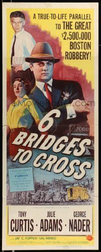 6g012 6 BRIDGES TO CROSS insert '55 Curtis in the great unsolved $2,500,000 Boston robbery!