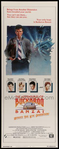 6g015 ADVENTURES OF BUCKAROO BANZAI insert '84 Peter Weller science fiction thriller!