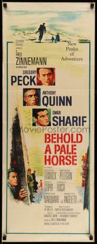 6g043 BEHOLD A PALE HORSE insert '64 Gregory Peck, Howard Terpning artwork!