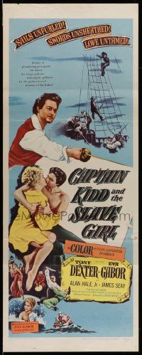6g073 CAPTAIN KIDD & THE SLAVE GIRL insert '54 pirates, sails unfurled, love untamed!