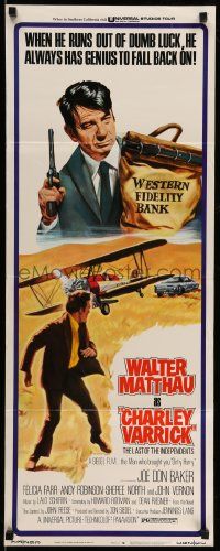 6g079 CHARLEY VARRICK insert '73 Walter Matthau in Don Siegel crime classic!