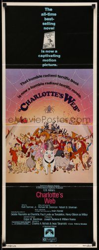 6g081 CHARLOTTE'S WEB insert '73 E.B. White's farm animal cartoon classic!