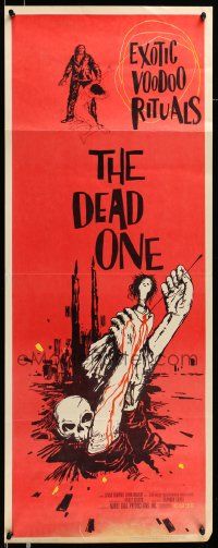 6g102 DEAD ONE insert '60 directed by Barry Mahon, exotic voodoo rituals, great wild artwork!