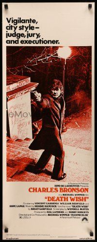 6g105 DEATH WISH insert '74 vigilante Charles Bronson is the judge, jury, and executioner!