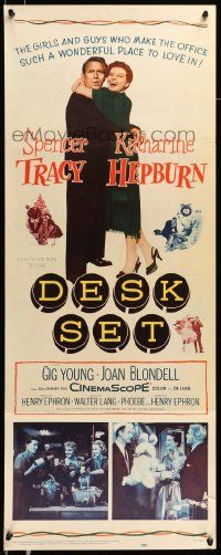 6g110 DESK SET insert '57 Spencer Tracy & Katharine Hepburn make the office a wonderful place!
