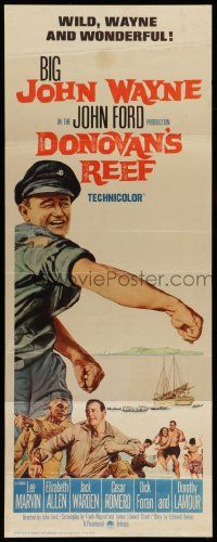 6g116 DONOVAN'S REEF insert '63 John Ford, great art of punching sailor John Wayne & Lee Marvin!