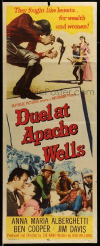6g121 DUEL AT APACHE WELLS insert '57 they fought like beasts for wealth & Anna Maria Alberghetti!