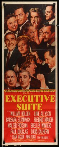 6g136 EXECUTIVE SUITE insert '54 William Holden, Barbara Stanwyck, Fredric March, June Allyson