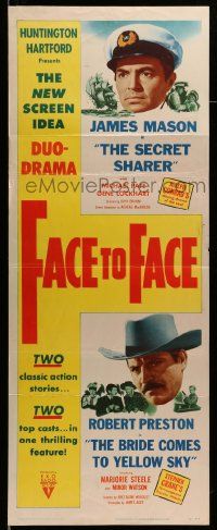 6g139 FACE TO FACE insert '52 double-bill of Secret Sharer & Bride Comes to Yellow Sky!