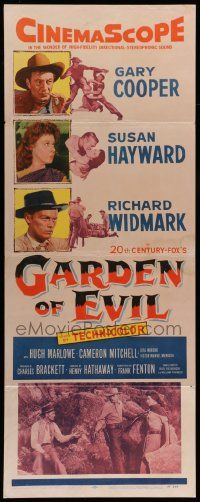 6g170 GARDEN OF EVIL insert '54 cool images of Gary Cooper, sexy Susan Hayward, & Richard Widmark!
