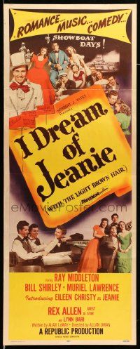 6g227 I DREAM OF JEANIE insert '52 romance, music & comedy of showboat days, blackface minstrels!