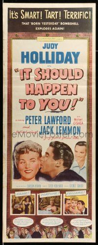 6g245 IT SHOULD HAPPEN TO YOU insert '54 sexy Judy Holliday & Jack Lemmon's first role!