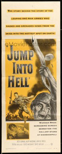 6g252 JUMP INTO HELL insert '55 Indochina war, David Butler directed, Jacques Sernas!