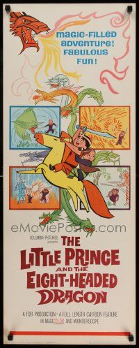 6g287 LITTLE PRINCE & THE 8 HEADED DRAGON insert '64 cool early Japanese fantasy anime!
