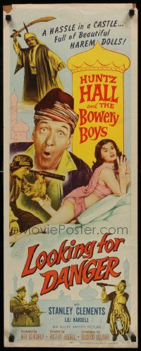 6g290 LOOKING FOR DANGER insert '57 The Bowery Boys in the land of Ali Baba w/ 1001 harem dolls!