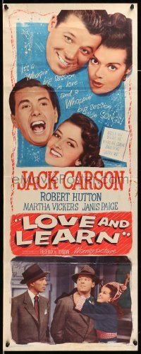 6g292 LOVE & LEARN insert '47 Jack Carson, Robert Hutton, Martha Vickers, Janis Page!