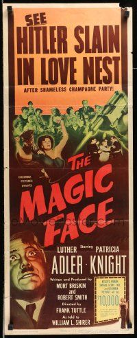 6g301 MAGIC FACE insert '51 Luther Adler as Hitler slain in love nest after champagne party!