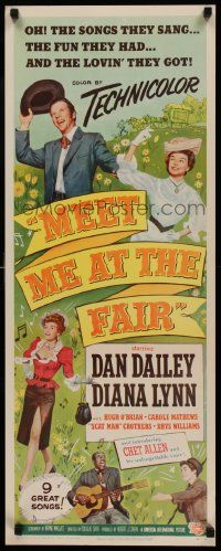 6g315 MEET ME AT THE FAIR insert '53 Dan Dailey, Diana Lynn, Scatman Crothers, cool musical art!