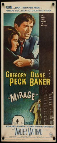 6g321 MIRAGE insert '65 is the key to Gregory Peck's secret in his mind, or in Diane Baker's arms