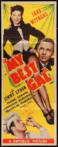6g334 MY BEST GAL insert '44 Anthony Mann directed, pretty Jane Withers w/Jimmy Lydon!