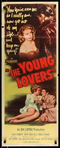 6g345 NEVER FEAR insert '50 Ida Lupino, Sally Forrest doesn't stop loving when things go wrong!