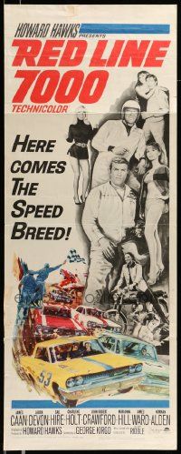 6g392 RED LINE 7000 insert '65 Howard Hawks, James Caan, car racing artwork, meet the speed breed!