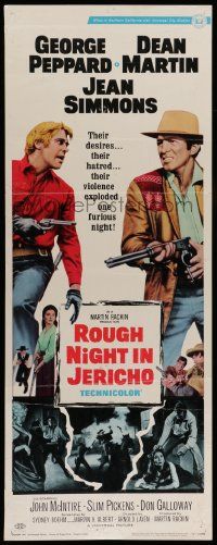 6g403 ROUGH NIGHT IN JERICHO style B insert '67 Dean Martin & George Peppard with guns drawn!