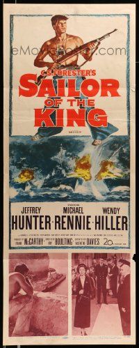 6g406 SAILOR OF THE KING insert '53 Roy Boulting, Jeff Hunter, Michael Rennie, C.S. Forester