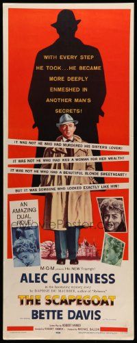6g411 SCAPEGOAT insert '59 art of Alec Guinness, who lived another man's life & loved his woman!