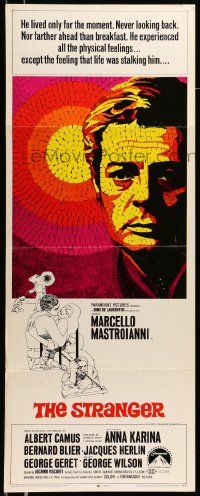 6g440 STRANGER insert '68 Luchino Visconti's Lo Straniero, mosaic art of Marcello Mastroianni!